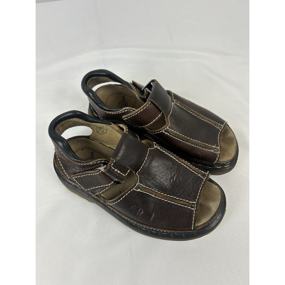 Vintage Y2K Dr Martens 9064 Brown Leather Fisherman Sandals Womens 8 Made in UK
